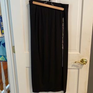 Black maxi with mini under it.